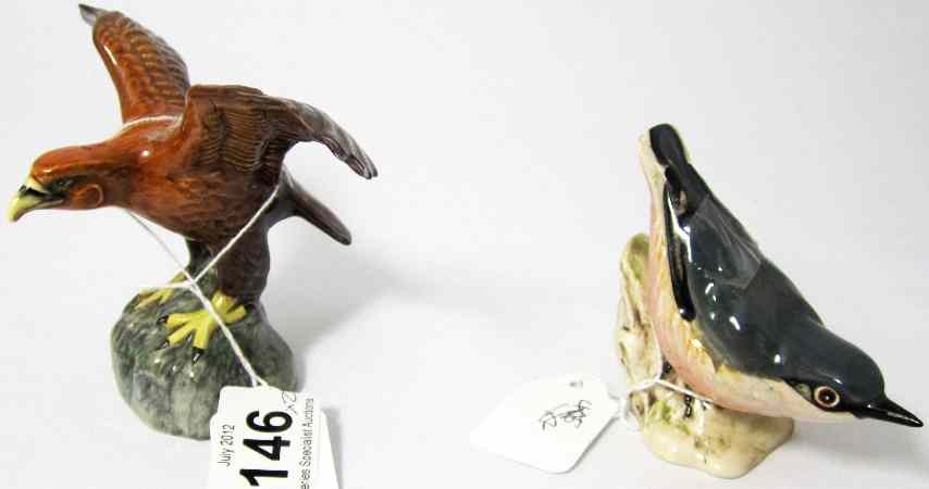 Appraisal: Beswick Nuthatch chipped tail and Beswick Eagle on Rock chip