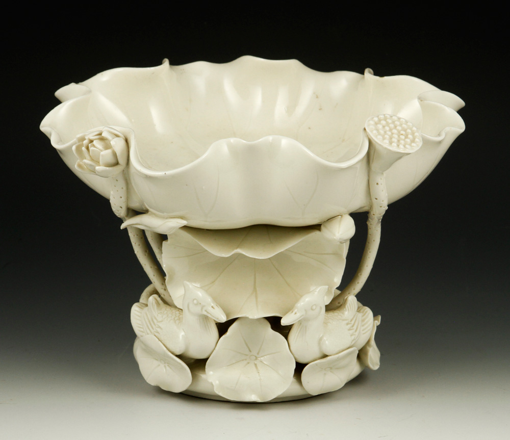 Appraisal: - Chinese White Glazed Porcelain Bowl White glazed porcelain bowl