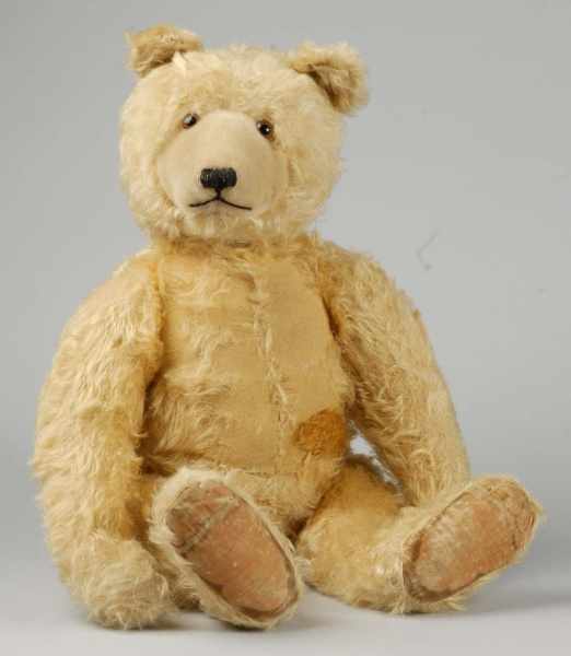 Appraisal: Large Steiff Golden Mohair Bear Description Original Dicky Long mohair