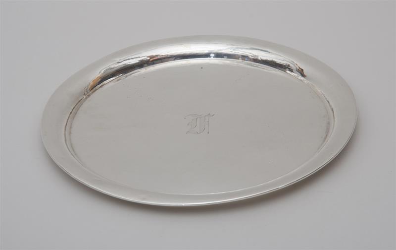 Appraisal: GORHAM SILVER COCKTAIL TRAY TH CENTURY Of circular form with