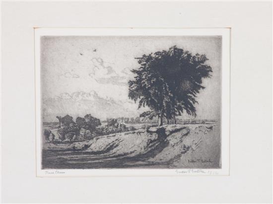 Appraisal: Sale Lot Gustav F Goetsch American - Three Elms etching