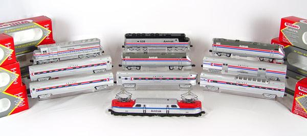 Appraisal: COLLECTION OF WILLIAMS AMTRAK TRAINS IN BOXES To include GEN-