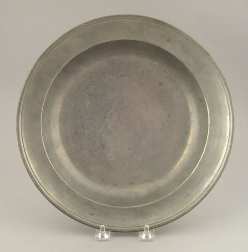 Appraisal: Philadelphia pewter shallow bowl ca bearing the touch of Benjamin