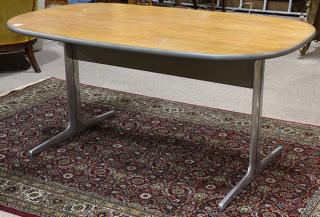 Appraisal: George Nelson for Herman Miller racetrack conference table having a