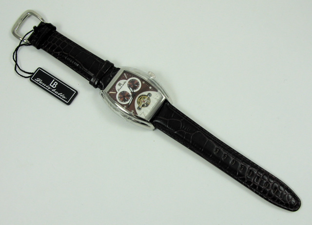 Appraisal: MAN'S LOUIS BOLLE WRISTWATCH Ramses I model multi-function brown silver