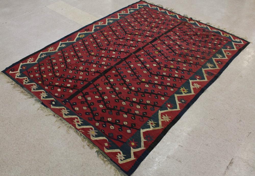 Appraisal: PERSIAN KILIM FLATWEAVE RUG ' x '