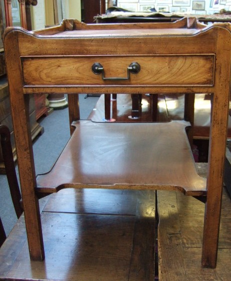 Appraisal: A pair of th century style walnut side tables each