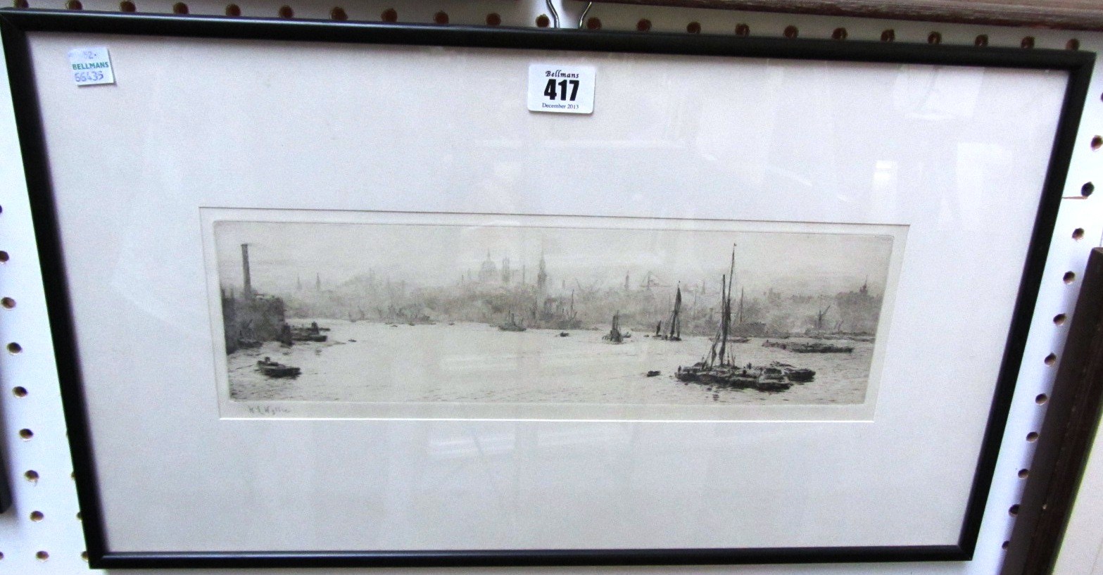 Appraisal: William Lionel Wyllie - London from Limehouse Reach etching signed