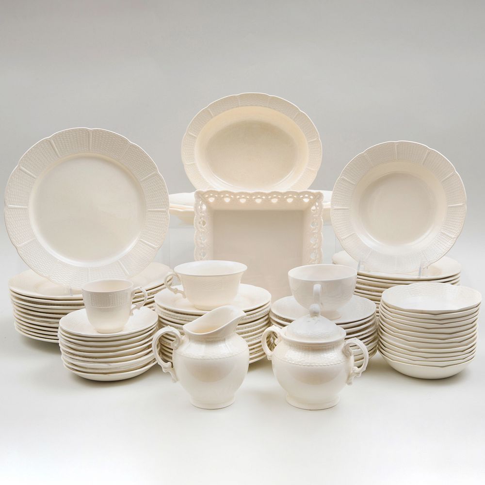 Appraisal: Assembled Wedgwood Creamware Part Service Impressed mark Comprising Two oval