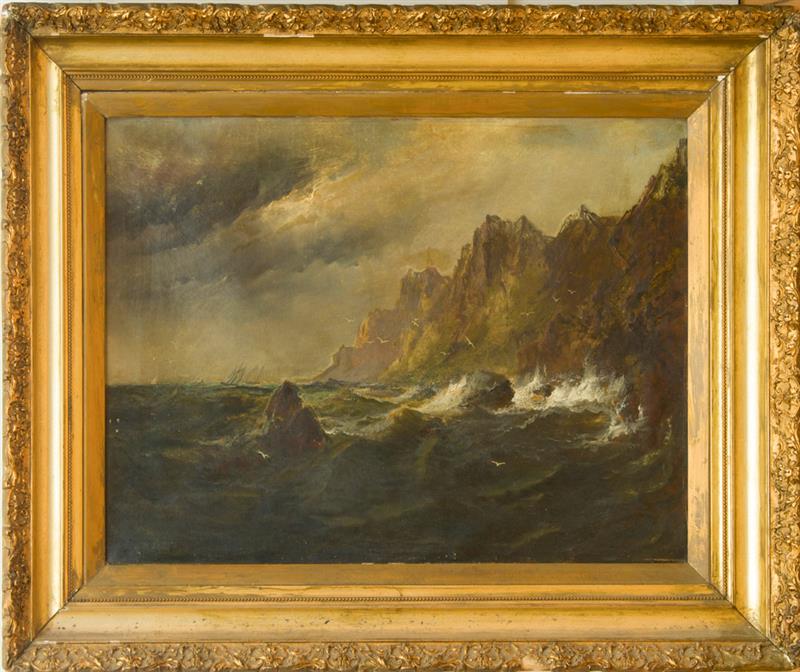 Appraisal: JAMES HAMILTON - CAPE PORPOISE Oil on canvas signed 'Jas