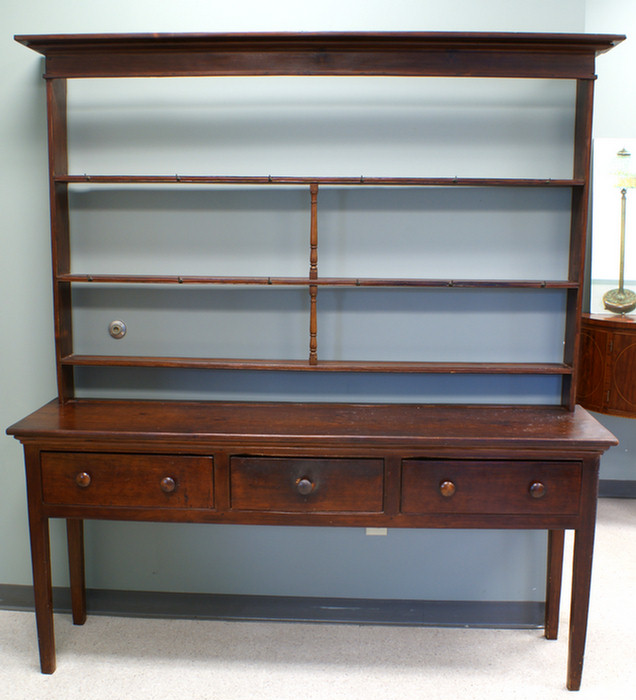 Appraisal: Pine Welsh cupboard shallow open top with deep shelves base