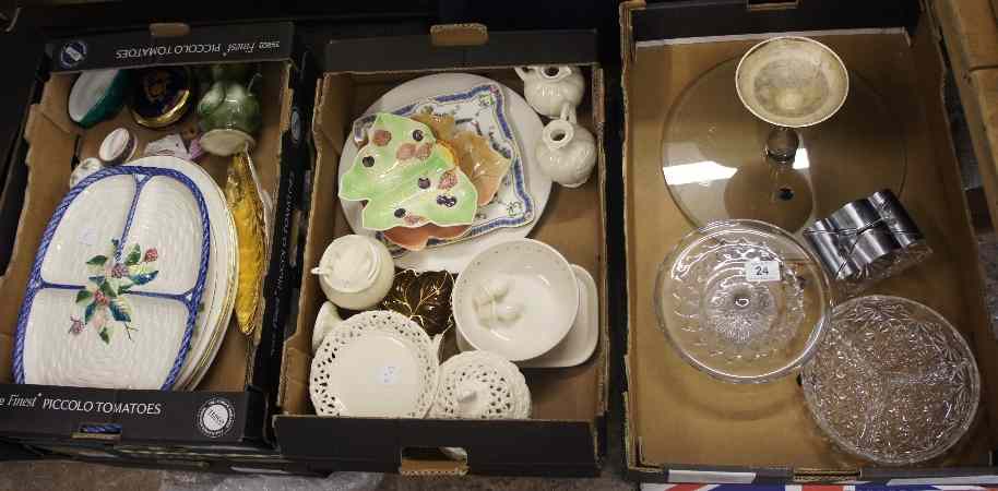 Appraisal: Three Trays of assorted Pottery and Glassware including Wedgwood Wild