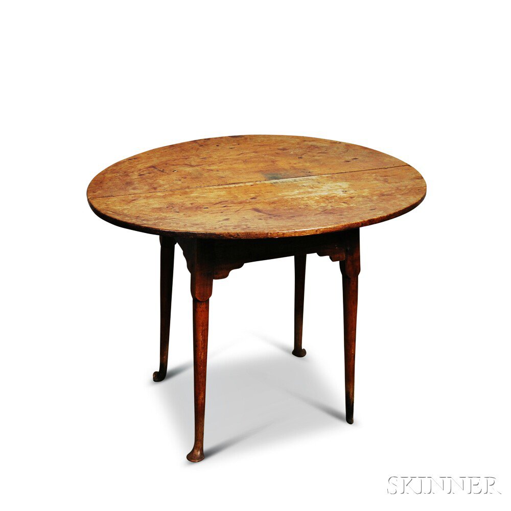 Appraisal: Queen Anne Maple Tea Table New England th century the