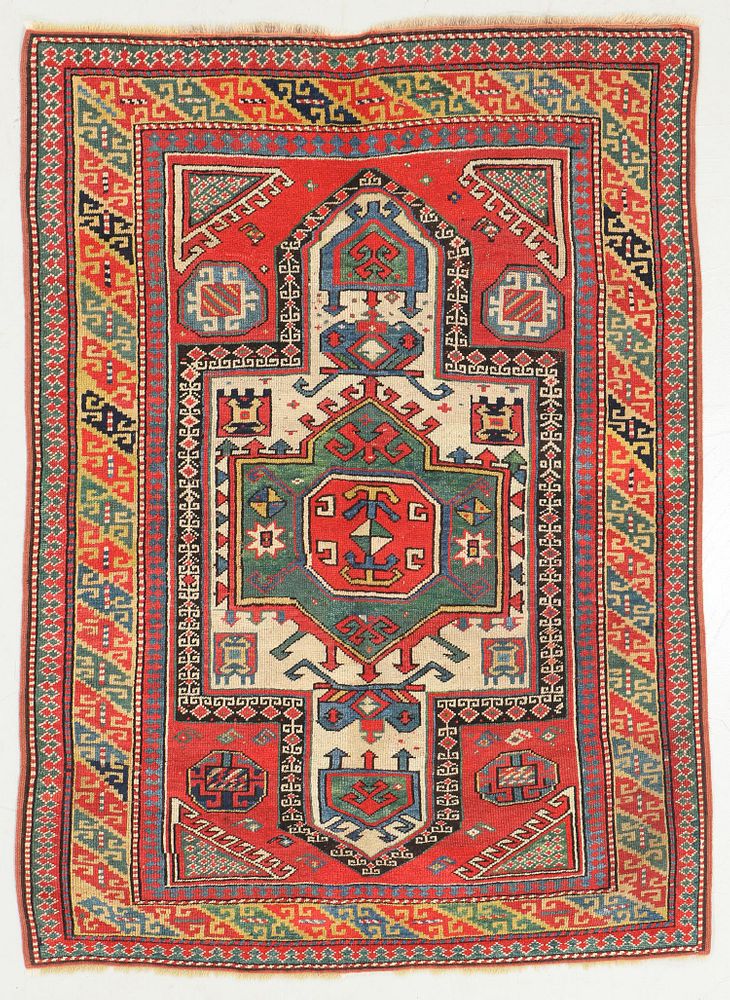 Appraisal: Antique Kazak Rug Caucasus ' '' x ' '' Antique