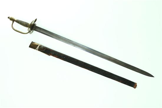 Appraisal: SWORD American st quarter- th century Brass handle with wire