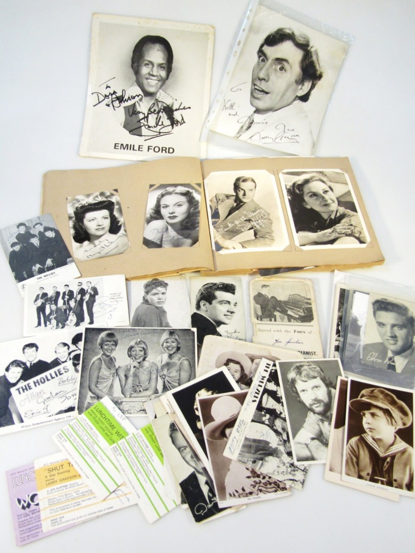 Appraisal: Various postcards ephemera etc Stage and Screen related to include