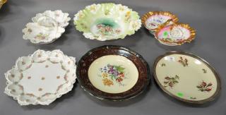 Appraisal: Six porcelain bowls and chargers to include hand painted double