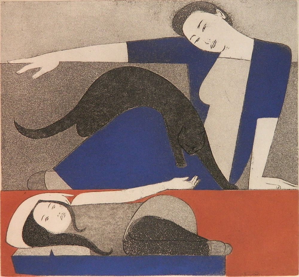 Appraisal: Will Barnet etching Will Barnet American - - ''Blue Robe''