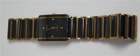 Appraisal: RADO - an Integral Jubil wrist watch the black rectangular