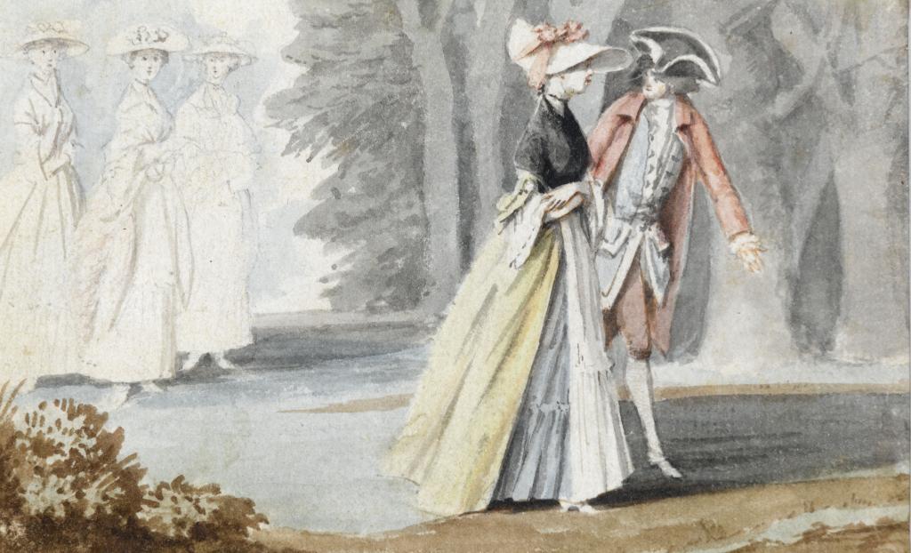 Appraisal: FOLLOWER OF PAUL SANDBY RA - THE PROMENADE watercolour x