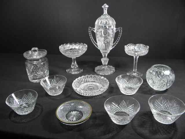 Appraisal: Lot of assorted cut and pressed glass and crystal Includes