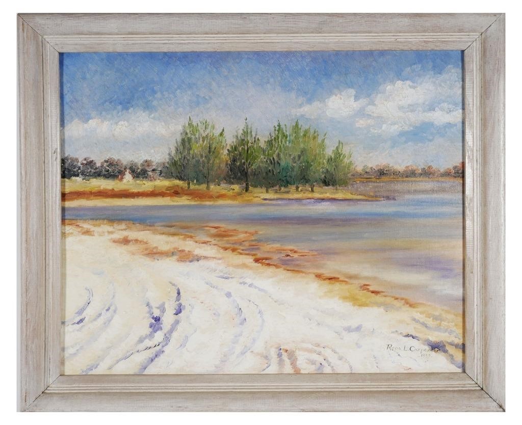 Appraisal: RENA L CARPENTER YACHT BASIN GULFPORT Oil on board painting