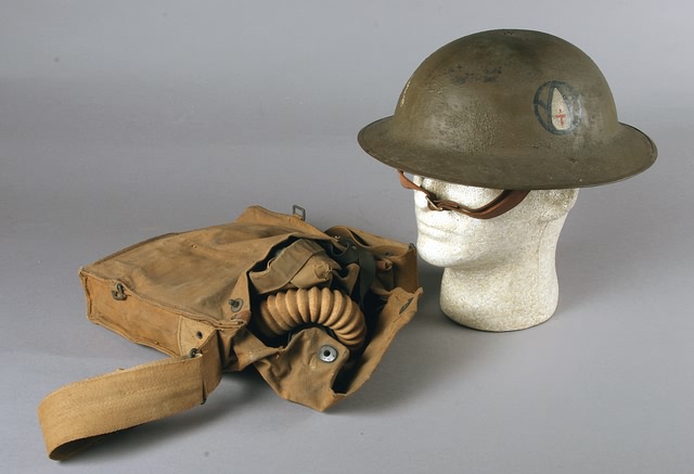 Appraisal: US th Division Marked Medics Helmet M Box Respirator Bodie