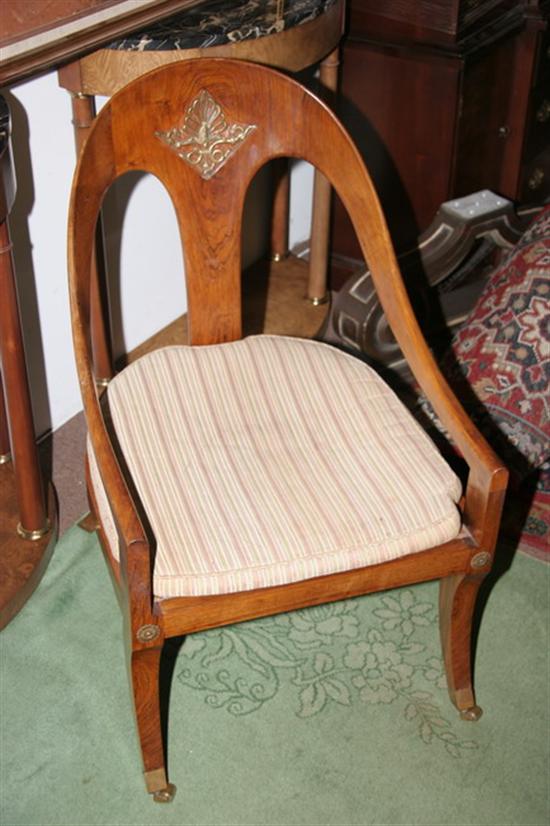 Appraisal: BARREL CHAIR WITH CASTORS