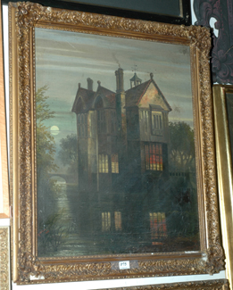 Appraisal: H WILSON OLD HOUSE BY THE LAKE OIL ON BOARD