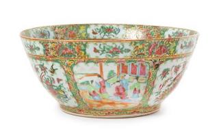 Appraisal: A Chinese Rose Medallion Punch Bowl Diameter inches A Chinese