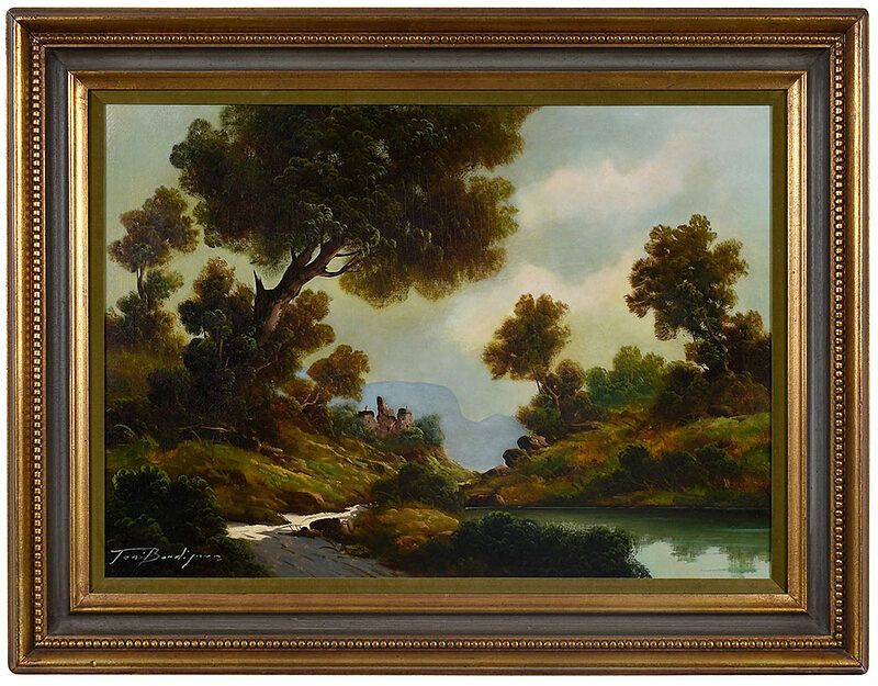 Appraisal: Toni Bordignon Italian American b Italianate Landscape signed lower left