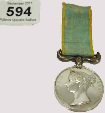 Appraisal: Rare Queen Victoria Crimea War Medal B WYON SC Foundry