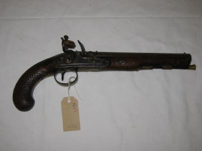 Appraisal: A FLINTLOCK DUELLING PISTOL octagonal barrel with Birmingham proof marks