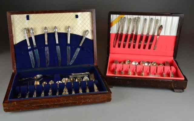 Appraisal: Boxed Silverplate Flatware SetsTo include pieces Tradition silverplated flatware and