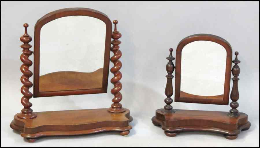 Appraisal: BARLEY TWIST DRESSER MIRROR Together with a carved mahogany dresser