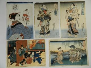 Appraisal: Toyokuni III Utagawa woodblocks Toyokuni III Utagawa Japanese - -