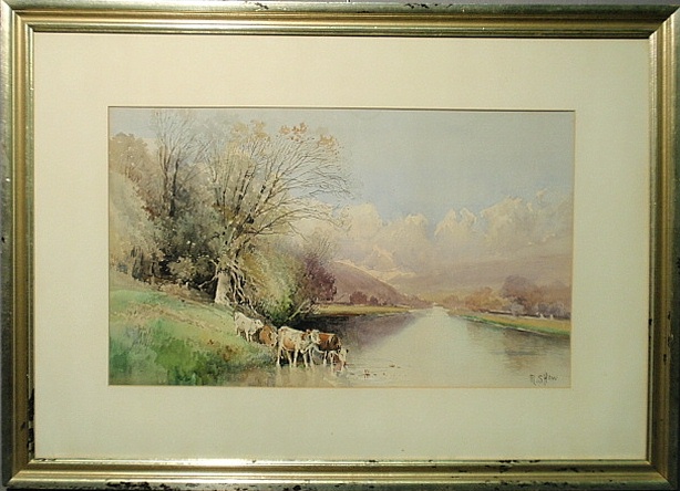 Appraisal: - Shaw Robert American Delaware - framed and matted watercolor