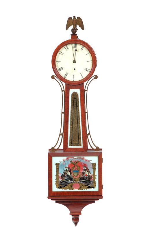 Appraisal: BANJO CLOCK American st half th century mahogany and mahogany