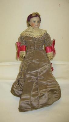 Appraisal: A bisque shoulder head fashion doll with fixed blue eyes