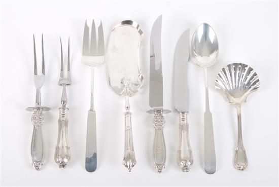 Appraisal: A Group of Sterling Silver Serving Articles Length of longest