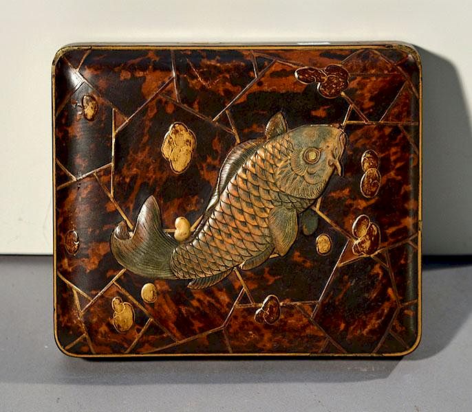 Appraisal: th C Meiji Period Lacquer Box th C Japanese Meiji