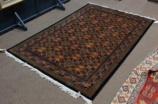 Appraisal: Chinese carpet with thunder line pattern Chinese carpet with thunder