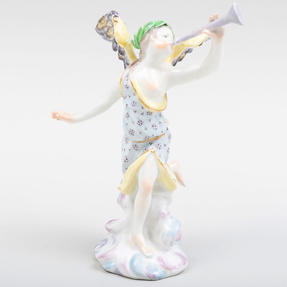 Appraisal: Bow Porcelain Figure of Fame in high Condition Minor wear