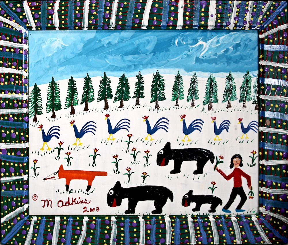 Appraisal: Outsider Art Minnie Adkins Minnie and Friends in Snow Adkins