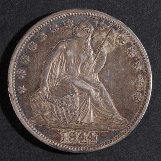 Appraisal: United States seated Liberty type silver half dollar AU- Estimate