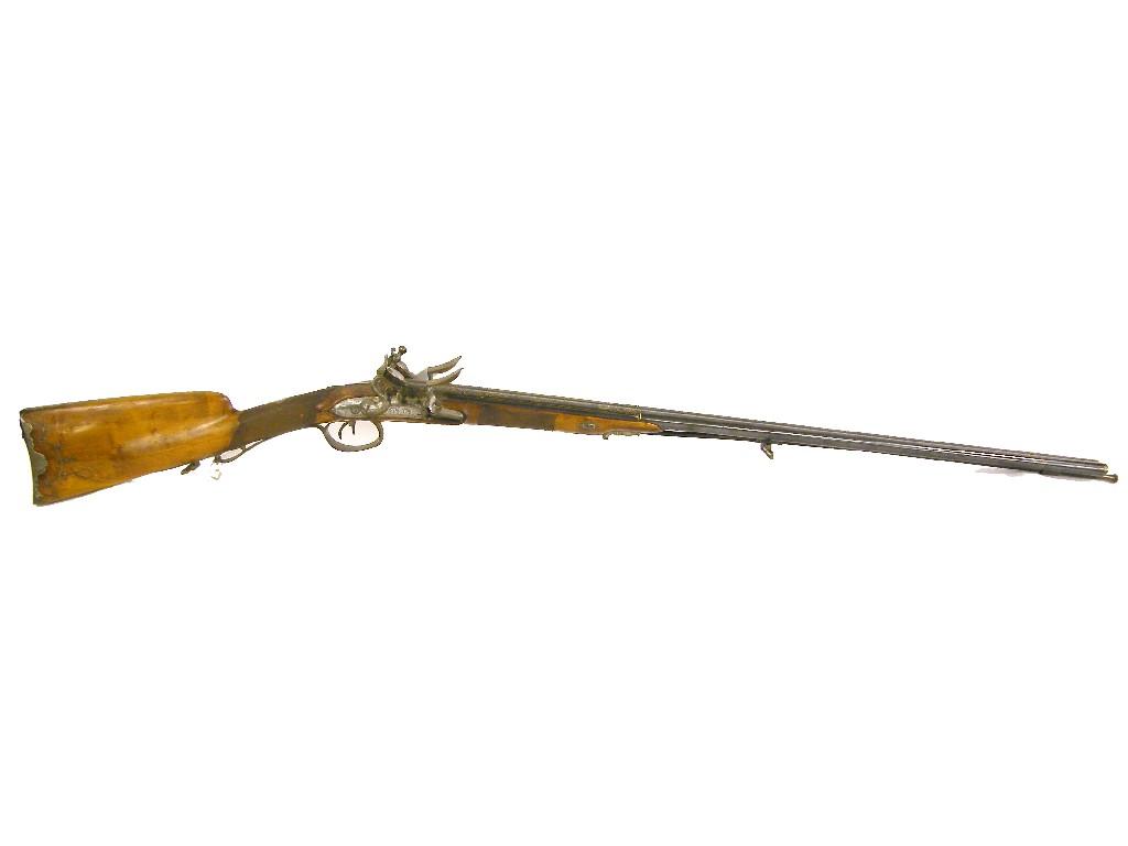 Appraisal: Fine French side-by-side flintlock fowling gun by Duon a Nancy