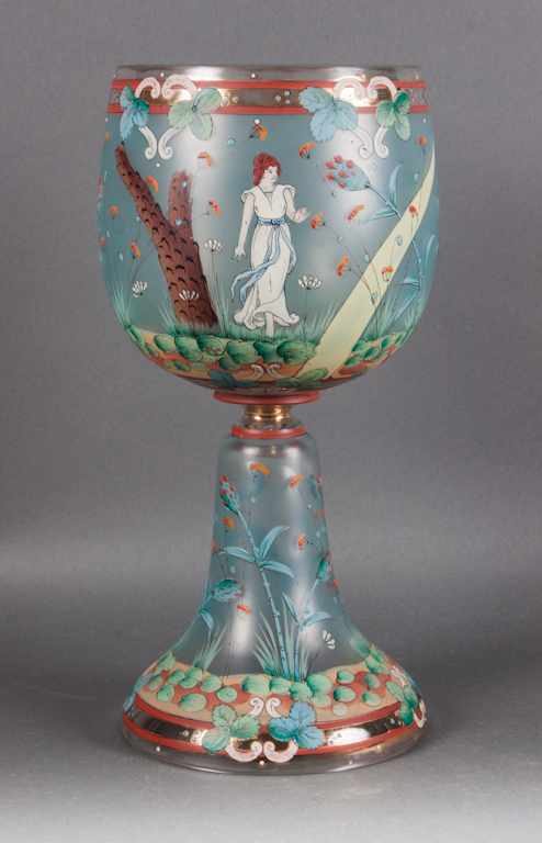 Appraisal: Daum Nancy German style enameled glass roemer late th century