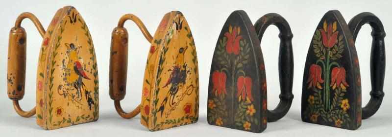 Appraisal: Lot of Sets of Flat Iron Bookends Beautifully painted with