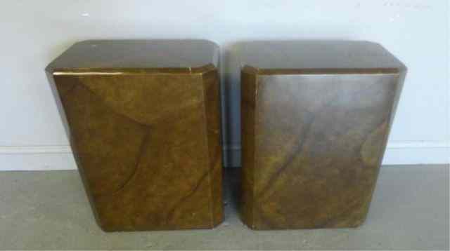 Appraisal: Pair of Midcentury Springer Style Pedestals From a Tuckahoe NY