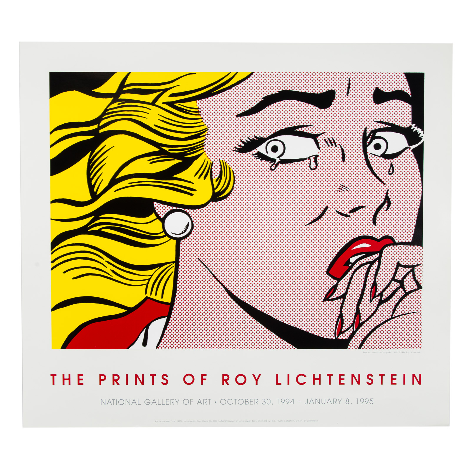 Appraisal: ROY LICHTENSTEIN CRYING GIRL SERIGRAPH American - Serigraph on coated